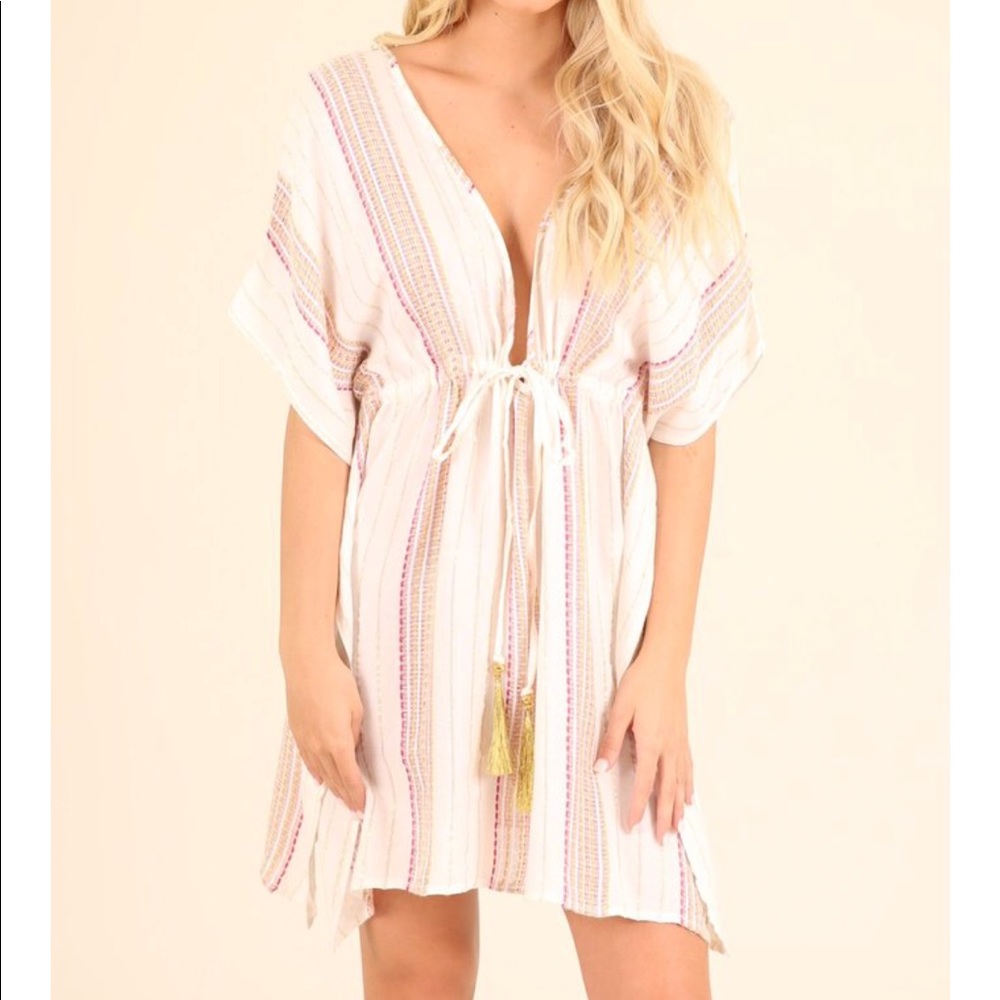 EN CRĖME Ivory Cover up dress NWT
